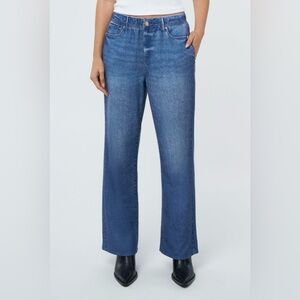 NWT Seven7 denim Illusion Wide Leg Cotton terry Sweatpant Jean - S
